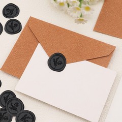 Black Wax Seal Stickers,Self Adhesive Envelope Seal Stickers,Great for Christmas