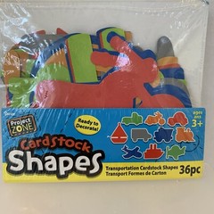 Darice Project Zone Transportation Cardstock Shapes 36ct