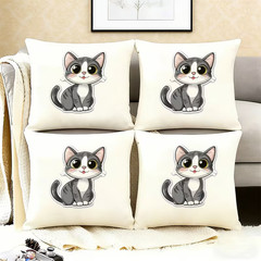 Cute Cat Sunproof Vinyl Heat Transfer Iron-On Transfer 3 x 3 inch FREE SHIPPING