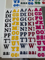 Creative Memories ABC/123 12×12″ Sticker Sheets ~ Misc Colors ~ 3/4″ You Choose