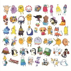 Adventure Time Stickers Cartoon Network Fantasy Finn Movie Decal Pack Lot 50pc