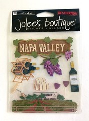 Jolee’s Boutique Destination Sticker Collage NAPA VALLEY Wine Glasses Grapes