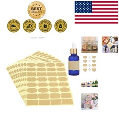 256 Fancy Shape Kraft Labels – Self-Adhesive Gift Tags for Elegant Organization
