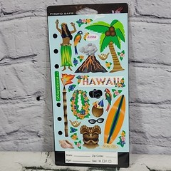 Scrapbooking Stickers Vacation Travel Destination Lot Of 5 Packs Hawaii Brazil