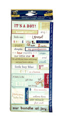 Baby Newborn 1st Year Boy Stickers – Snugglebug – Felt & Cardstock – Lot 0f 2