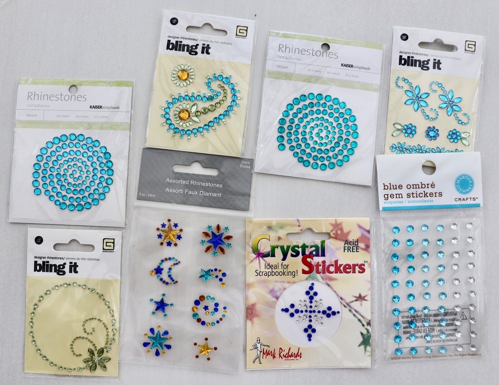 Flat Back Rhinestones/Pearls Scrapbook/Basic Grey Bling It/ Embellishments