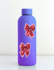 Pink Bow Vinyl Die Cut Stickers Set Scrapbooking Laptop Water Bottle