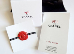 L’Eau Rouge Red Camellia Ceramic Diffuser bracelet with Fragance Mist Tester