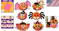 Funny Halloween Foam Stickers 18 Pack Craft Kit for Kids Party Activities