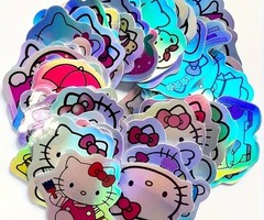 Hello Kitty Glitter Stickers – Cute Kawaii Japan Animation Shiny Anime