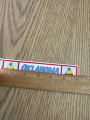 S.R.M. State Titles Banner Stickers Oklahoma Sticker Roll Vintage HTF