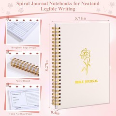 All-in-One Bible Cover Case for Women, Quilted Bible Study Journaling Kit wit…