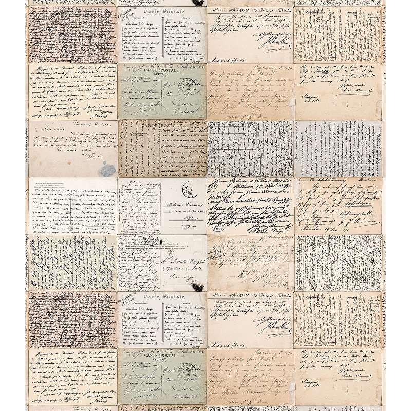 Craft Consortium Decoupage Papers 13.75X15.75 3/Pkg Vintage Postcard Script