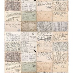 Craft Consortium Decoupage Papers 13.75X15.75 3/Pkg Vintage Postcard Script