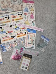 Disney Princess Scrapbook Stickers 30 pc LOT Mickey Pooh Snow White Cinderella