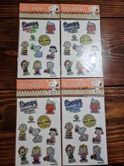 2009 Snoopy 4 Packs Of Stickers To Celebrate PEANUTS 60 YEARS 2 Sheets Each