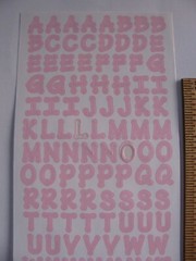 Making Memories DOT PASTEL PINK Letters & Number Stickers 7/16″ c