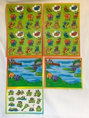 3 Sheets VINTAGE AGC, Inc FROGS and ANTS Picnic Relaxing Summer Activity’s