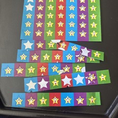 Vtg Funny Face Star Stickers Multi Color Awards Smiley Happy