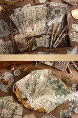 30 pcs Vintage Scrapbooking Stickers DIY Craft Supplies for Album Planner