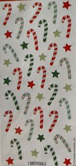 RED/GREEN CANDY CANES Stickeroni Stickers(40pc)Hallmark•Christmas •Stars•Holiday
