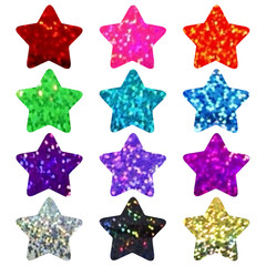 Holographic Sparkle Star Decal Stickers! – Choose a Size & Color!