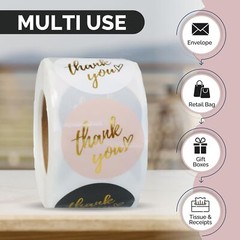 Thank You Stickers | Thank You Stickers for Small Business | 500 Self-Adhesiv…