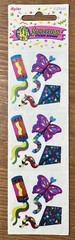 Vintage NOS 1990 Sandylion Stickers Prismatic Mylar Shiny Kites Butterfly NEW