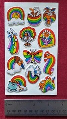 Vintage 80s! Russ Puffy Stickers- Rainbow, Star, Heart, Bird, Butterfly, Retro