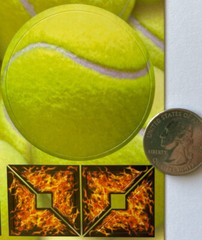 TENNIS BALLS Card-Stock Stickers(22pc) Scrappin’ Sports•Game•Racket￼•Net •Court