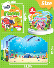 Reusable Sticker Book for Toddlers, Stickers for Kids, Toddler Craft Activities,