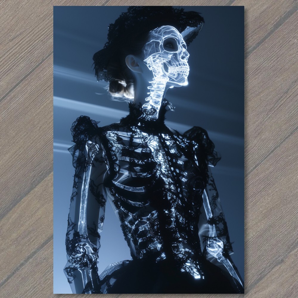 STICKER Fashionable Skeleton X-ray image stylish dress fashion anatomy xray