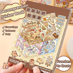 20 Sets DIY 3D Stickers Scene Collection Book, 3D Scene Miniature, Miniature Sim