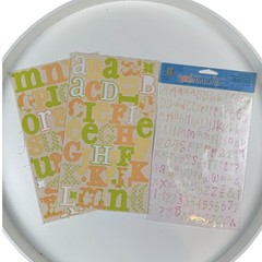 Vintage Deja Views Rub-Ons & Canvas Alphabet Stickers Mixed Lot- FLAW, read