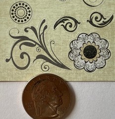 FLORAL SWIRL Glitter Stickers (17pc)Garden•Blooming•Leaves •Circles•Card Making•