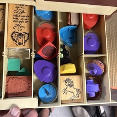 Over 175pc Mixed Lot of Rubber Stamps For Crafting Scrapbooking in Organizer