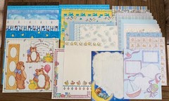 Scrapbook BABY BOY PAPER, STICKERS, EMBELLISHMENTS