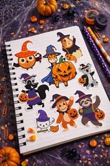 Halloween Animal Sticker Set – 64 Piece
