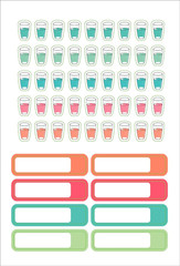 Essentials Planner Stickers for Dotted Journals (Set of 550+ Stickers. Great for