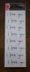 Pebbles Inc. Duplicate Rub-Ons ~ Black ~ i love you ~ Scrapbooking Crafts