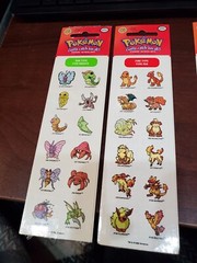 Lot of 4 vintage Sandylion Pokémon 1999 Sealed Sticker Packs fire normal grass