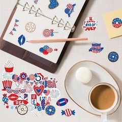 100Pcs Patriotic Stickers Bulk Kids Adults 4th of July Vinyl Stickers