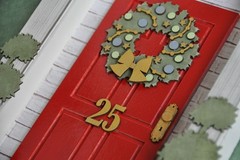 Dusty Attic Scene Mixed Chipboard – Christmas Front Door with Shadow Box, DA3201