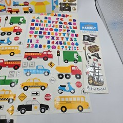 Vtg Mrs. Grossmans & Other Brands Sticker Lot Transportation Playground Pirates
