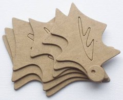 {6 pc} HOLLY w/ BERRY – Raw Bare Christmas Chipboard Die Cuts
