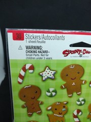 Christmas Holiday Gingerbread Man Scrapbooking Craft Stickers Stickety Doo Da