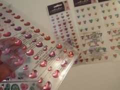 10 NEW-lot-SCRAPBOOKING STICKERS-STICKO-SHIMMERING HEARTS-JOLEES CHOCOLATE BARS*