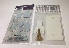 Boy Theme Scrapbook Rub Ons Stickers Dinosaur Video Game Rocket Medieval 6 Packs