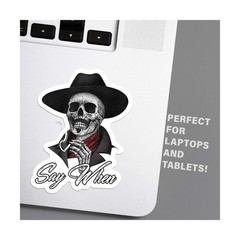 Say When Doc Holiday Sticker Decal Skeleton Skull Tombstone Quote 2 Pack West…
