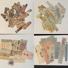 stickers BUNDLE Vintage Japanese Nekoni Korean K-pop Journaling Scrapbooking